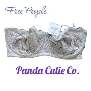 Free People Starla Underwire Convertible Bra, Icy Blue, 32D, NWT